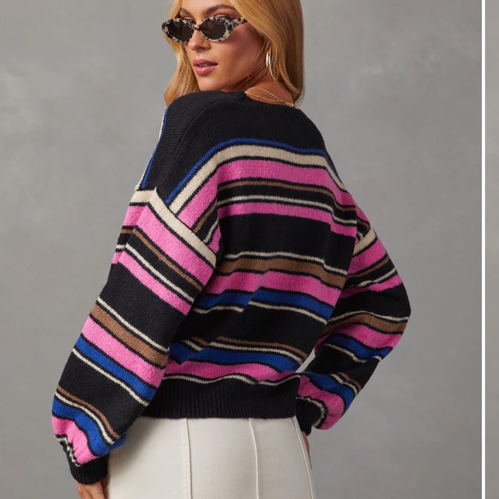 VICI Cosmic Striped Pullover Sweater